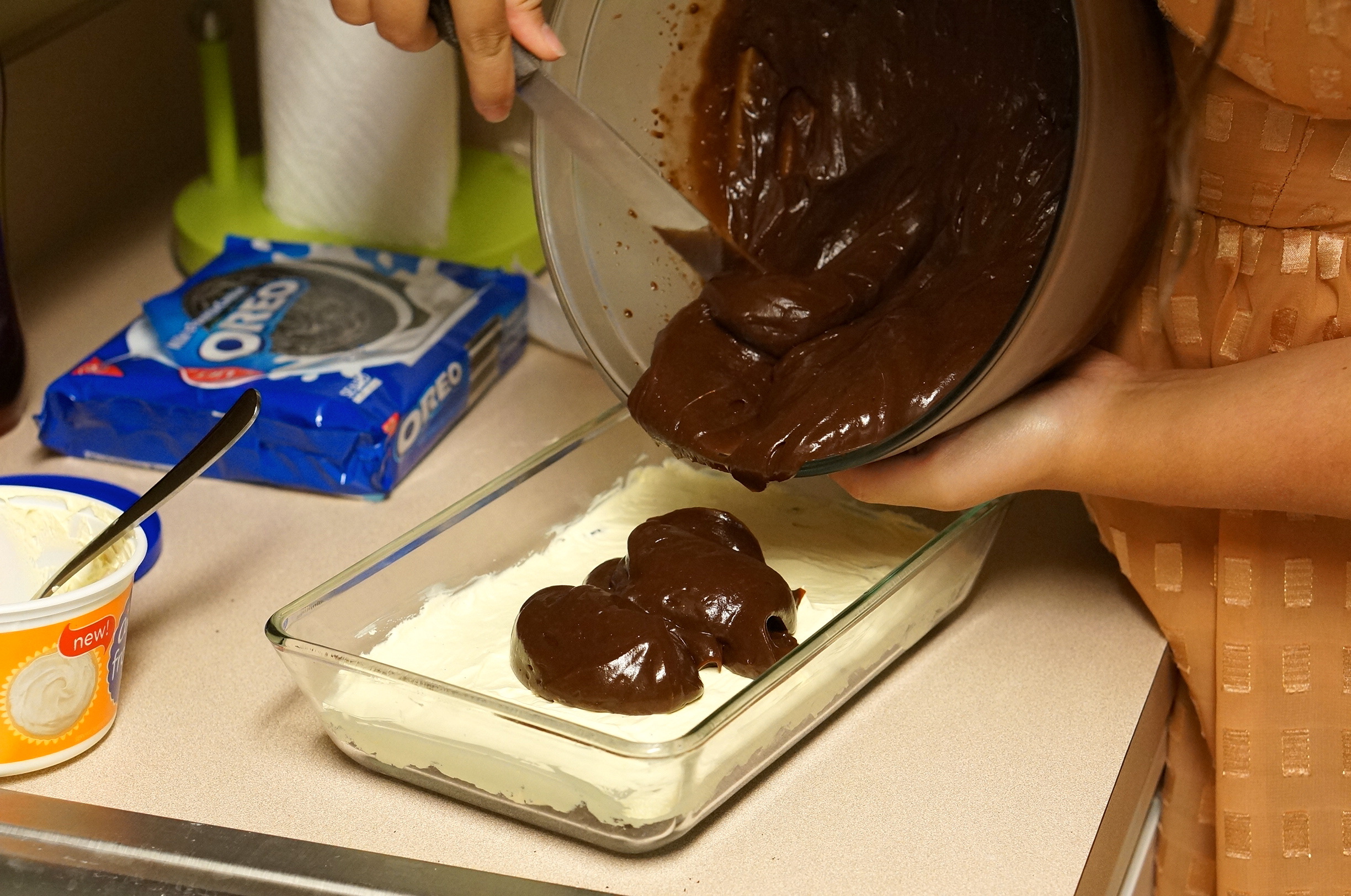 chocolate lasagna pudding layer